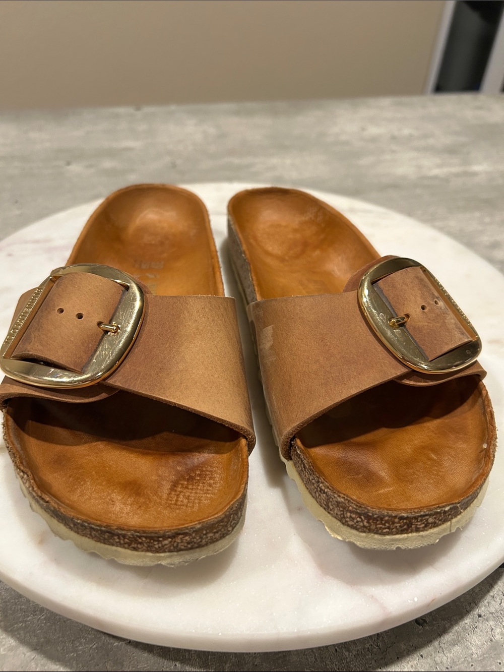 Birkenstock Madrid Big Buckle Leather sandals Size 39 W-8 8. - Picture 3 of 10